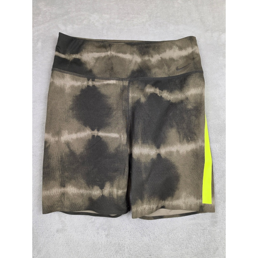 Nike‎ Dri-FIT Biker Shorts Womens Medium Green Tie Dye Athletic DO7814-355